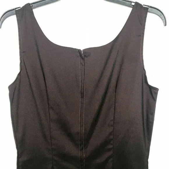 Alyn Paige Burgundy Iridescent Stretch Sheath Mini Dress Size 10 Sleeveless - Picture 6 of 10